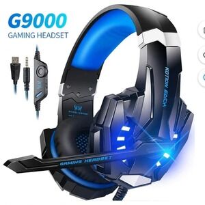Kotion Each G9000 Pro Gaming Headset Black Blue LED Noise Cancelling Wired PC